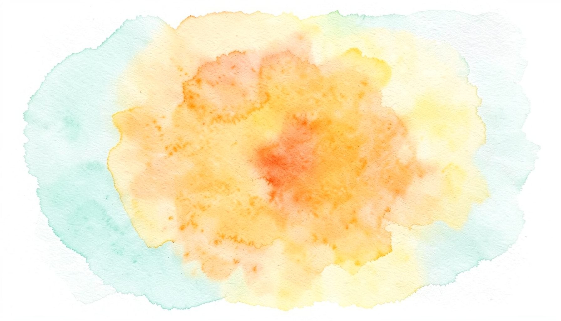 Ein zartes Aquarell aus sanftem Türkis, Koralle und warmem Gelb, das sommerliche Leichtigkeit und Urlaubsstimmung ausstrahlt.